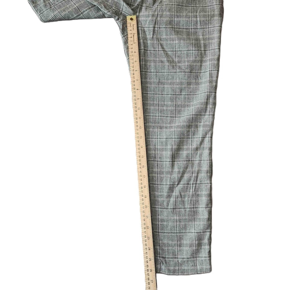 Bar Dot Black Check Pattern Cropped Trousers Size… - image 4